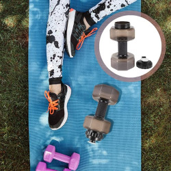 Dumbbell Shape Water Bottle 2.6L Portable Large Capacity Sports Fitness Water Bottle