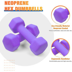 Pair of Hex Dumbbell Weights, 1 lb