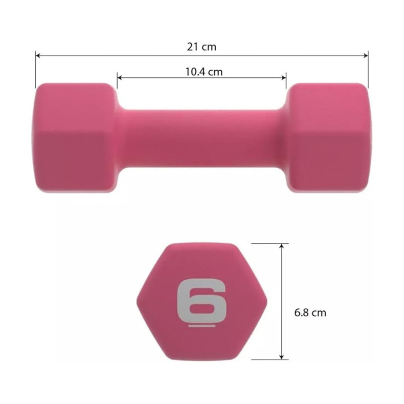 Pair of Hex Dumbbells 6 LBS