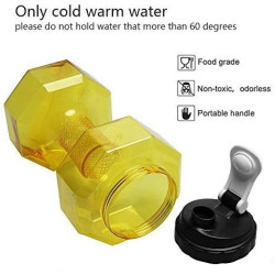 Dumbbell-shaped water bottle